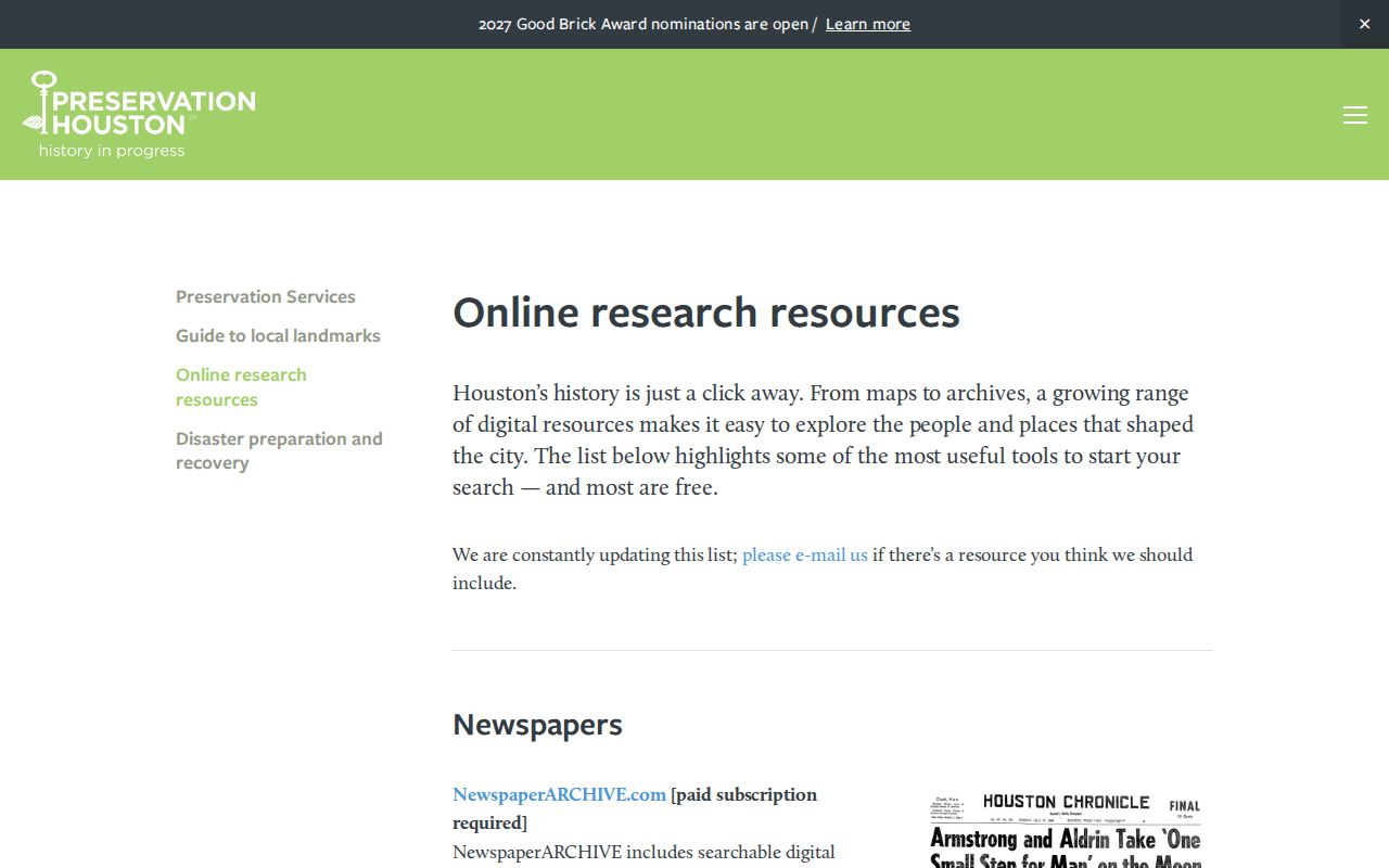 Harris County city directory house-history research resource