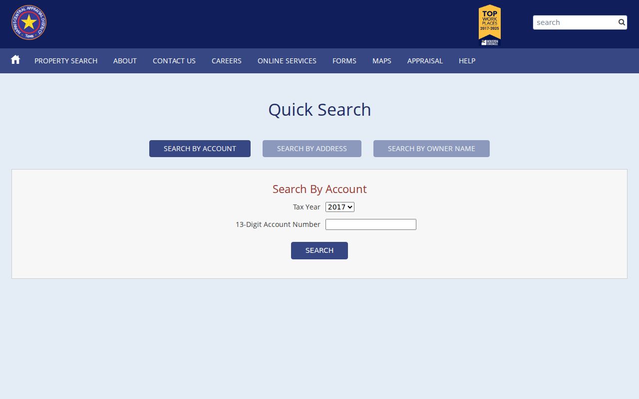 Harris County residents directory HCAD property search