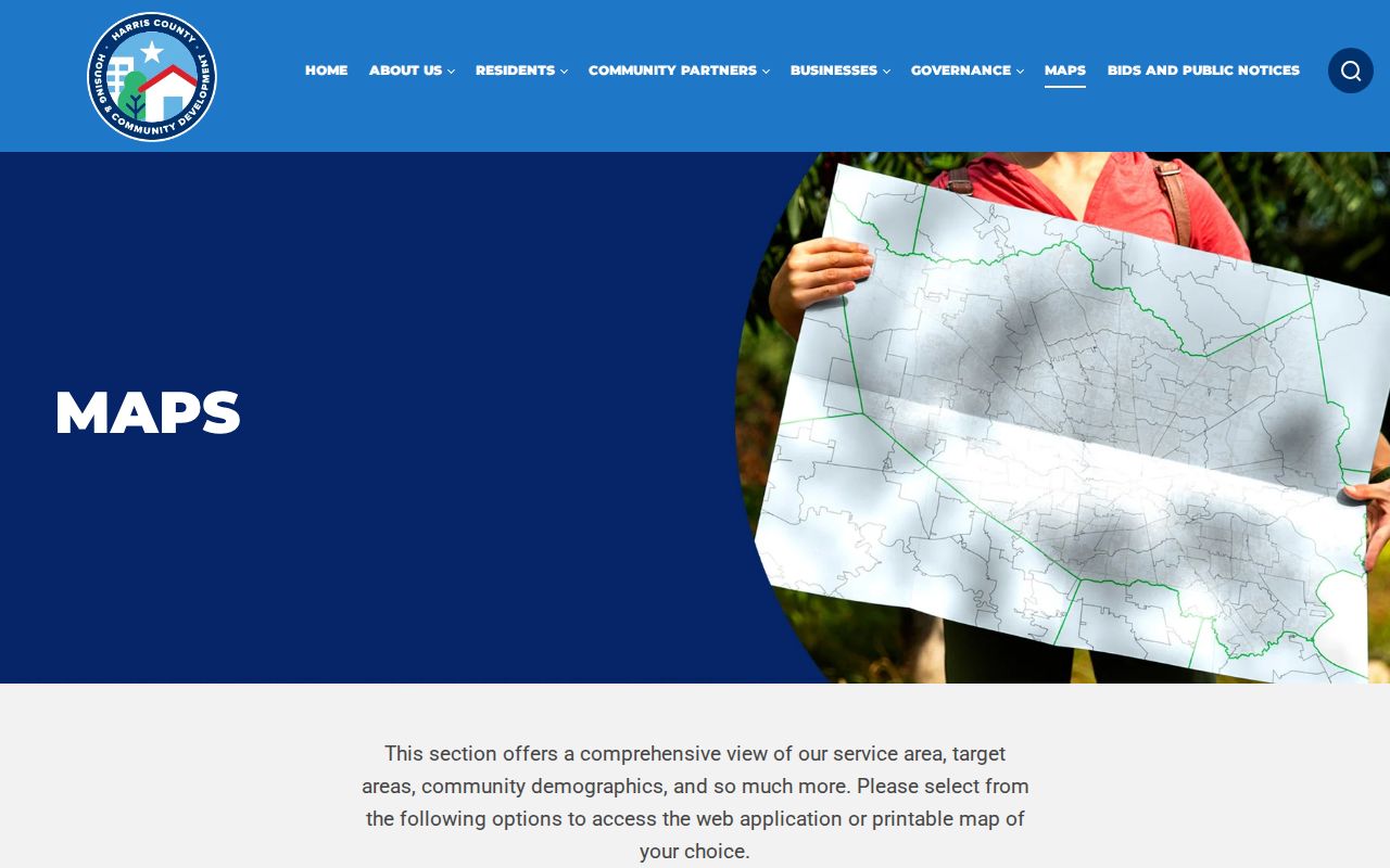 Harris County ZIP code directory county maps and address tools